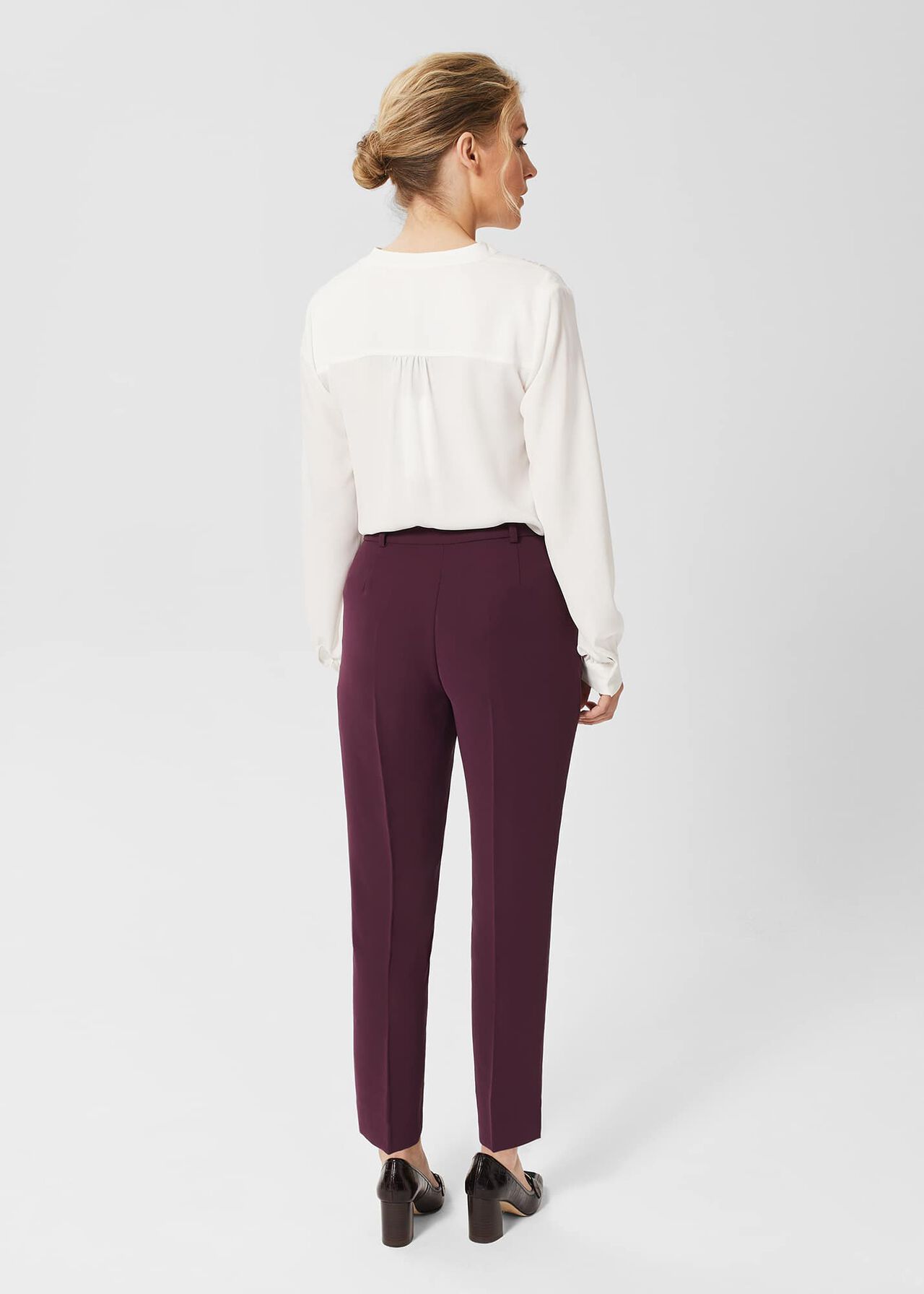 Petite Adelia Trousers, Deep Plum, hi-res
