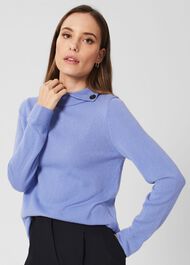 Talia Wool Cashmere Sweater, Deep Sky Blue, hi-res
