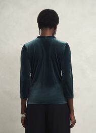 Velvet Hattie Top, Evergreen, hi-res