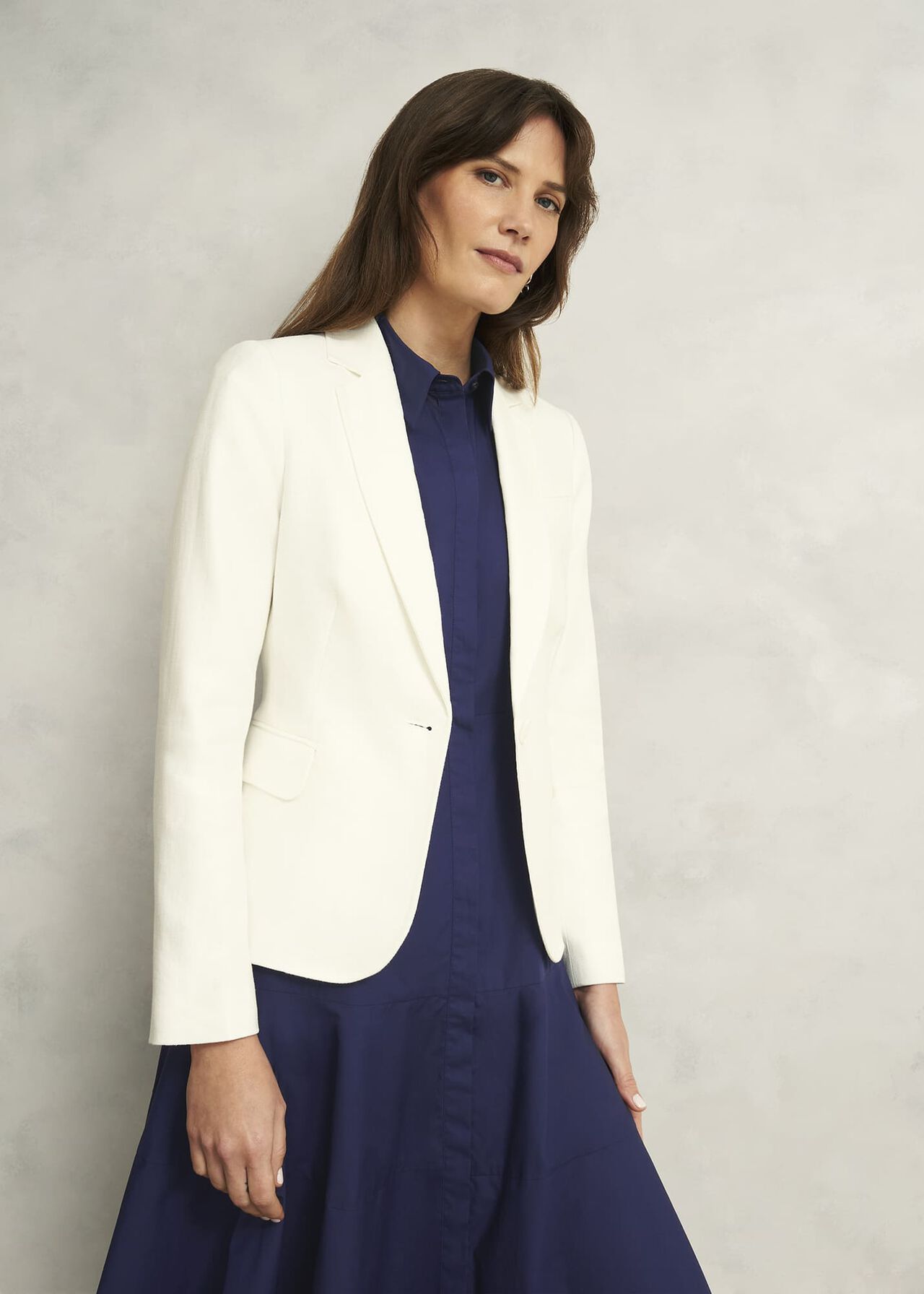 Lilah Cotton Dress, Rich Navy Blue, hi-res