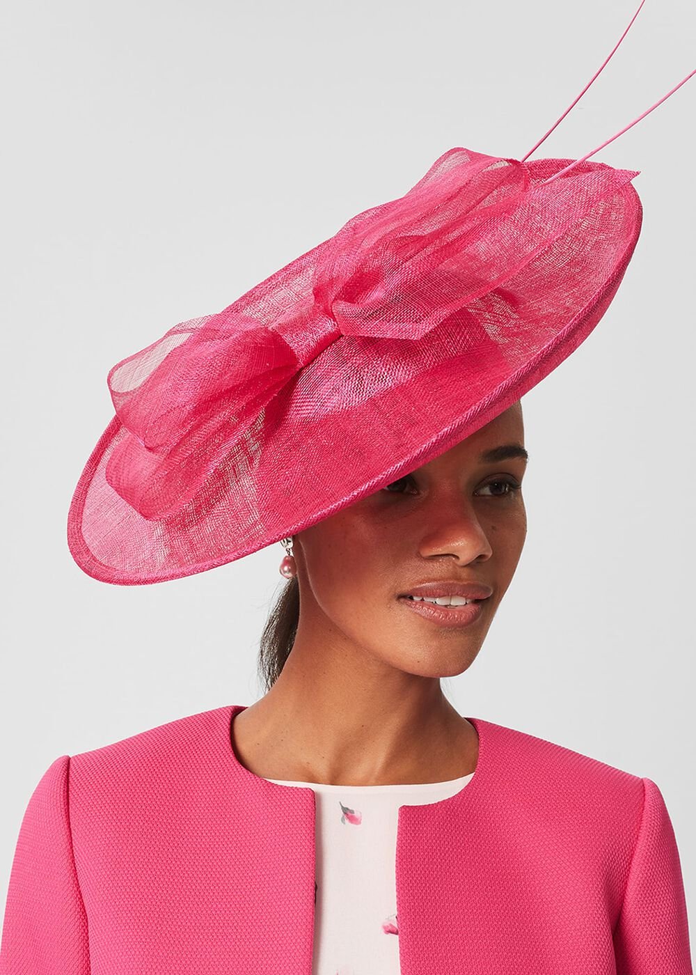 Victoria Fascinator, Bright Pink, hi-res