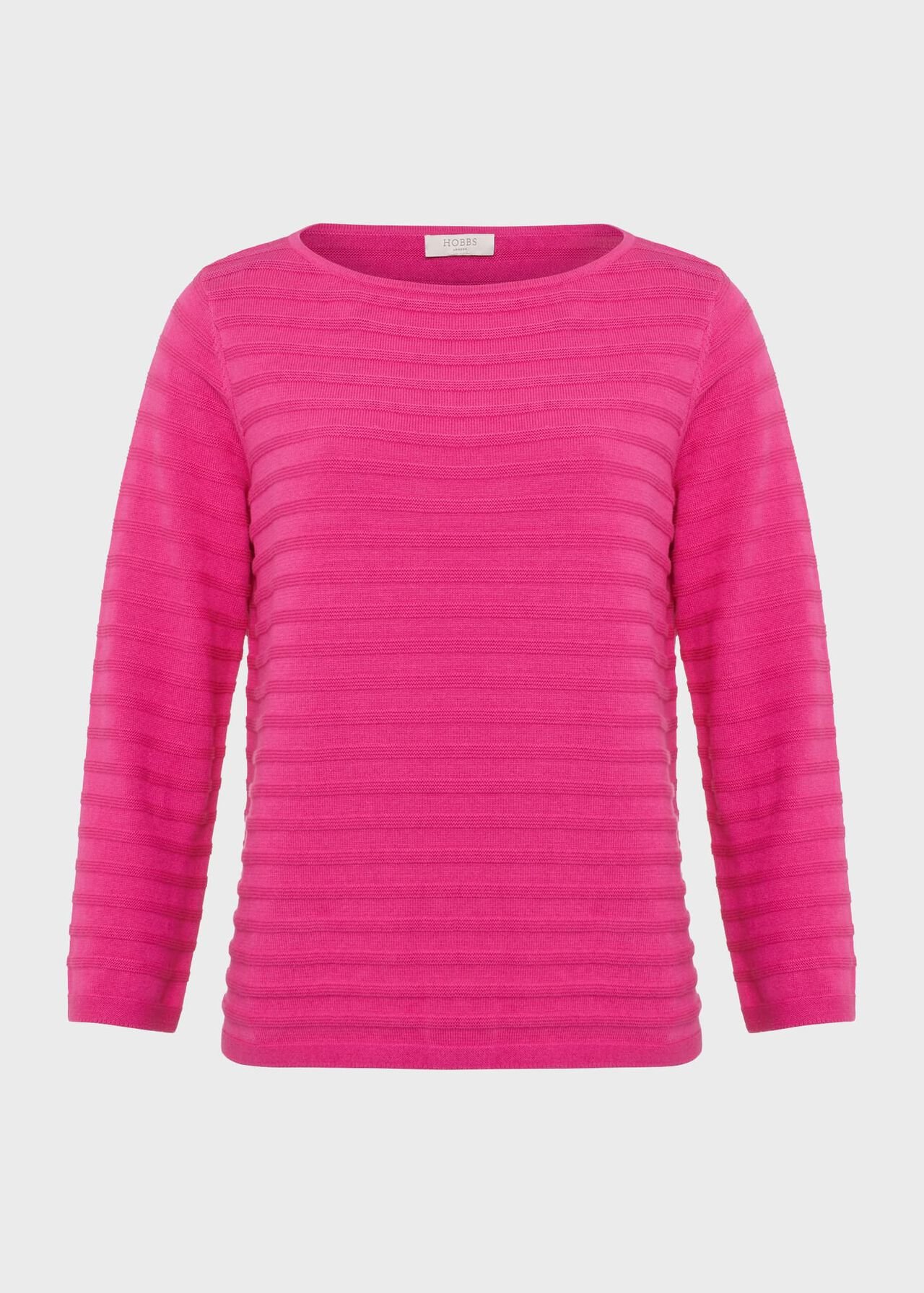 Nellie Cotton Jumper, Deep Fuchsia, hi-res