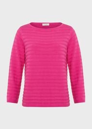 Nellie Cotton Jumper, Deep Fuchsia, hi-res