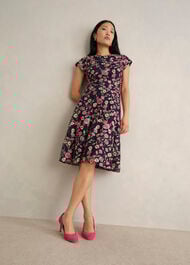 Lizzie Suede Courts, Bright Pink, hi-res