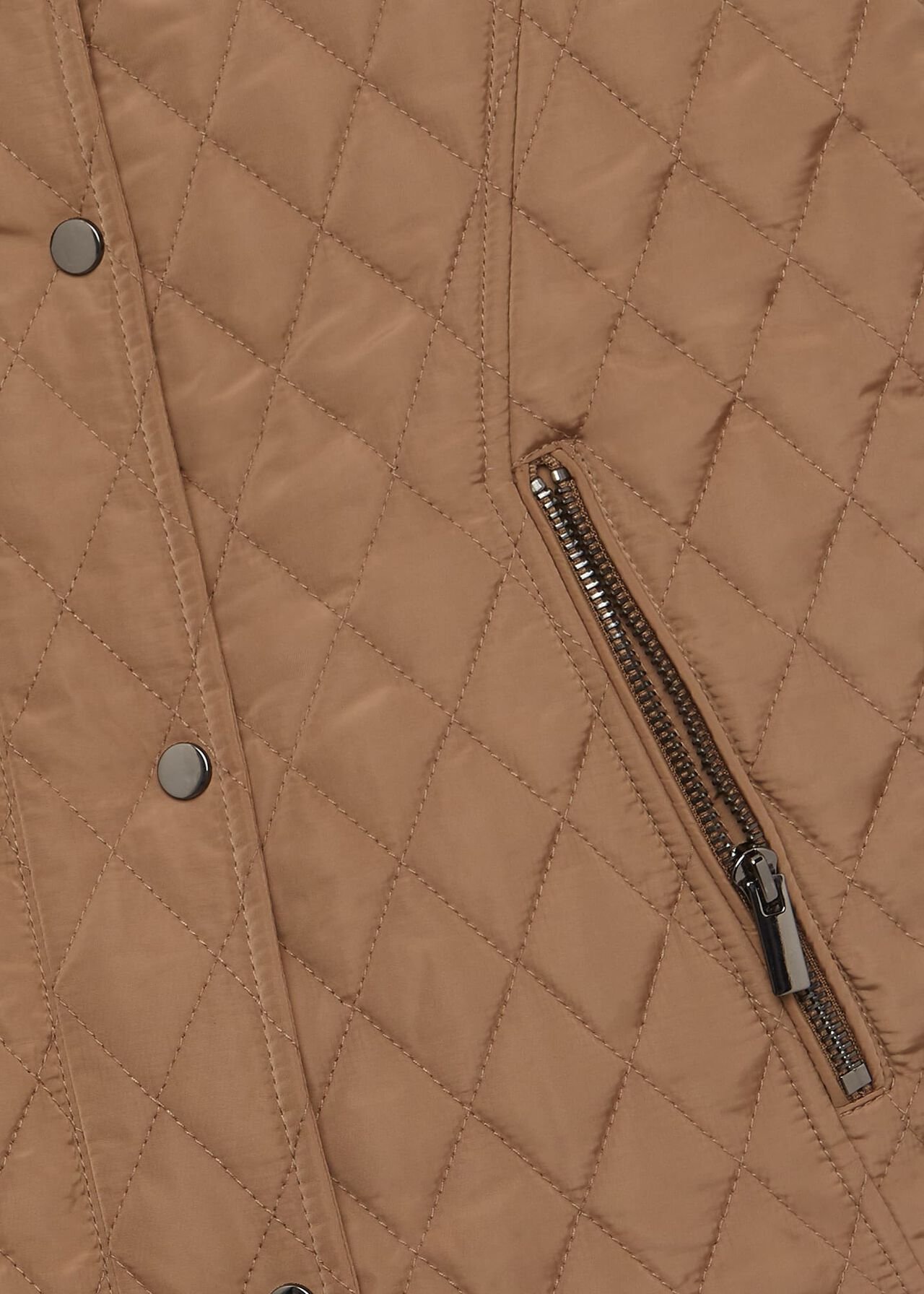 Thandie Quilted Jacket, Camel, hi-res