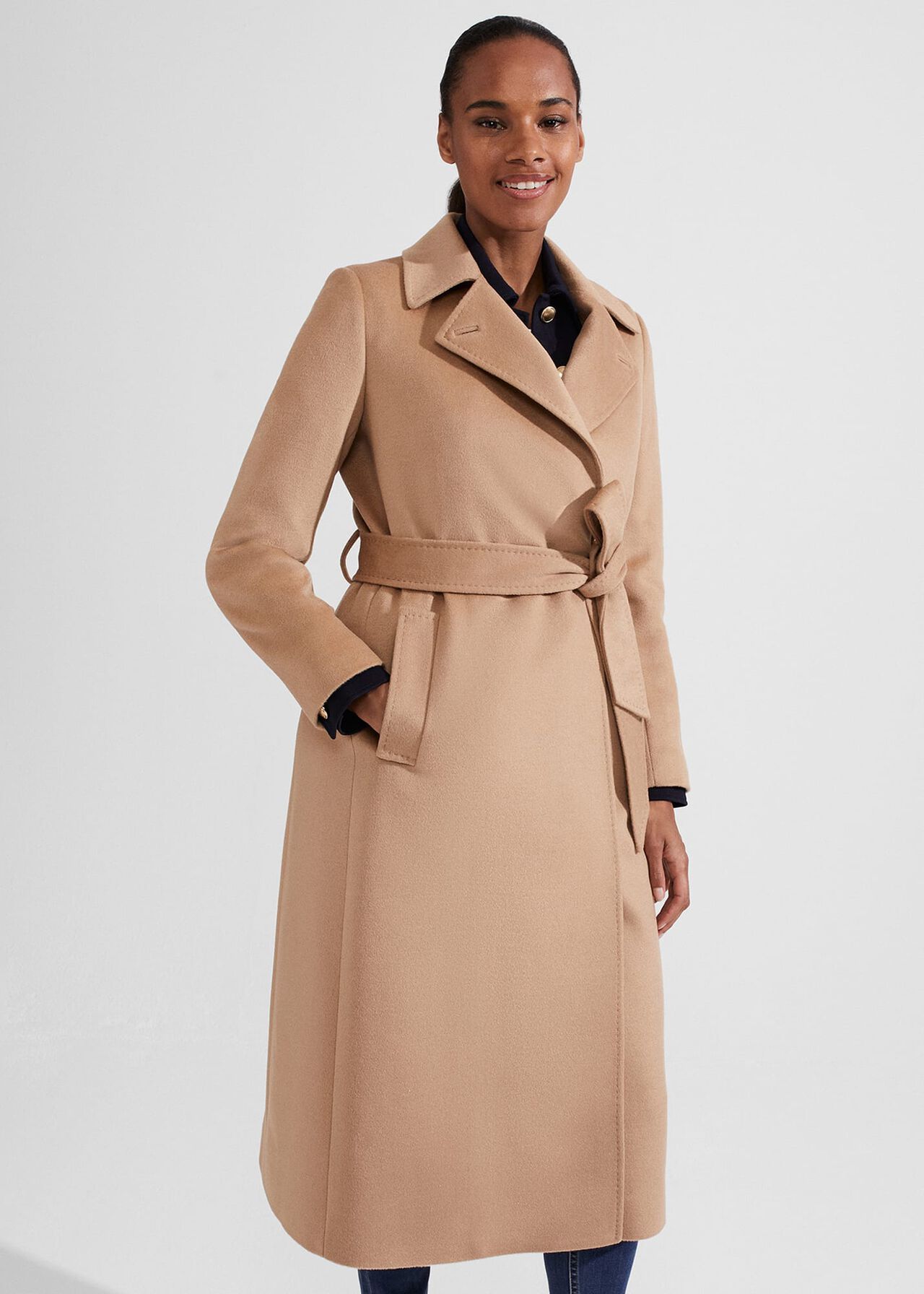 Livia Wool Coat, Camel, hi-res