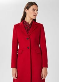 Cosima Wool Coat, Red, hi-res