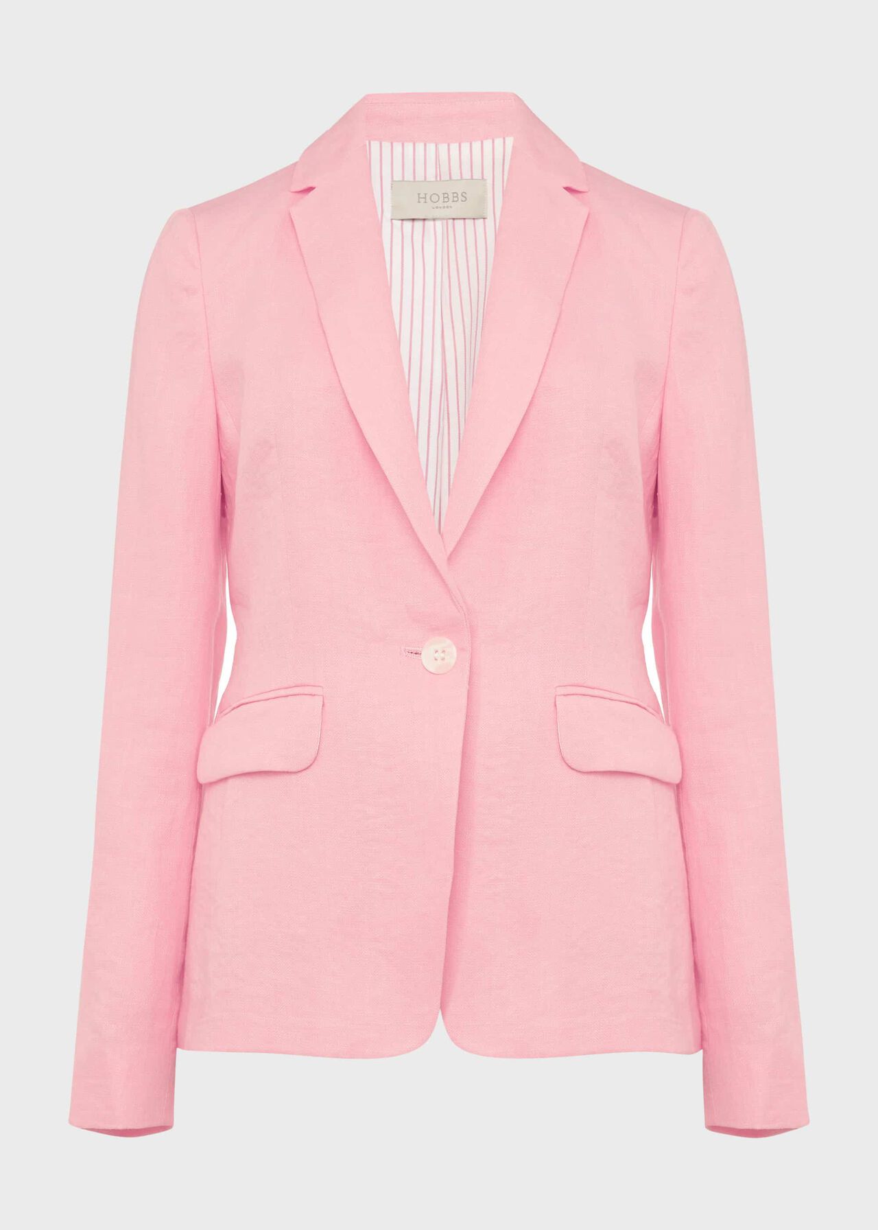 Trent Linen Jacket, Pink, hi-res