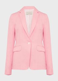Trent Linen Jacket, Pink, hi-res