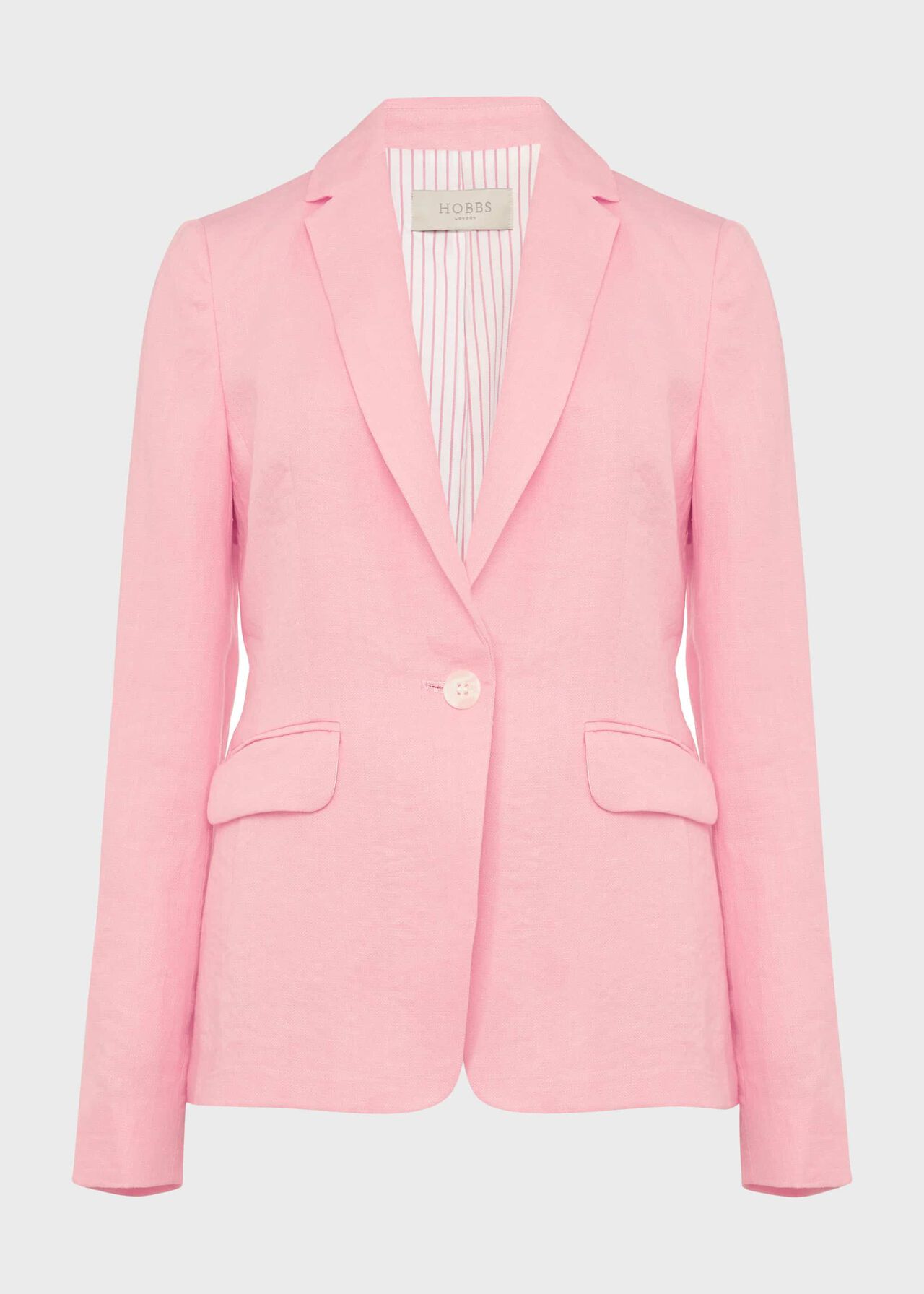 Trent Linen Jacket, Pink, hi-res