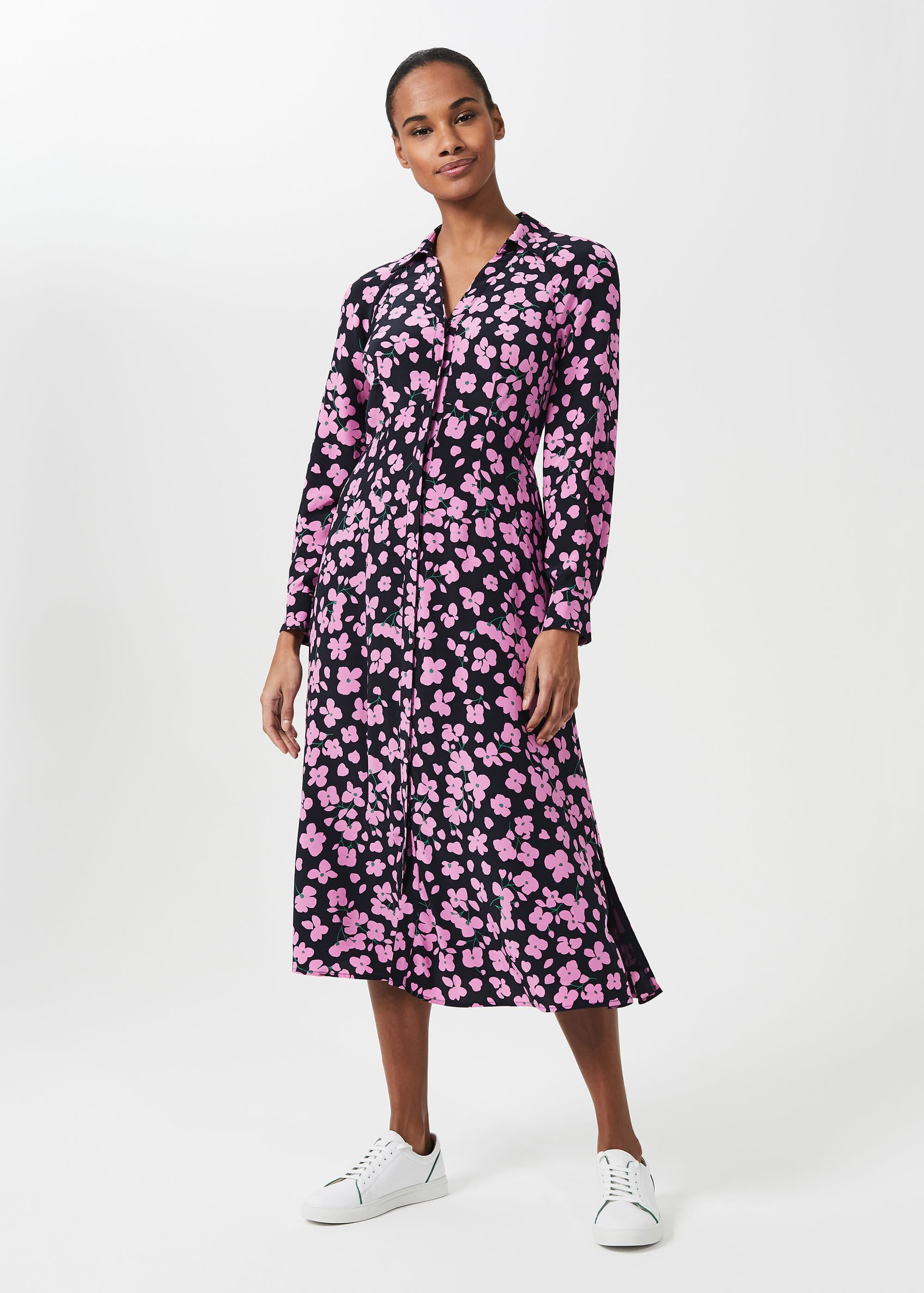 Navy cheap pink dress
