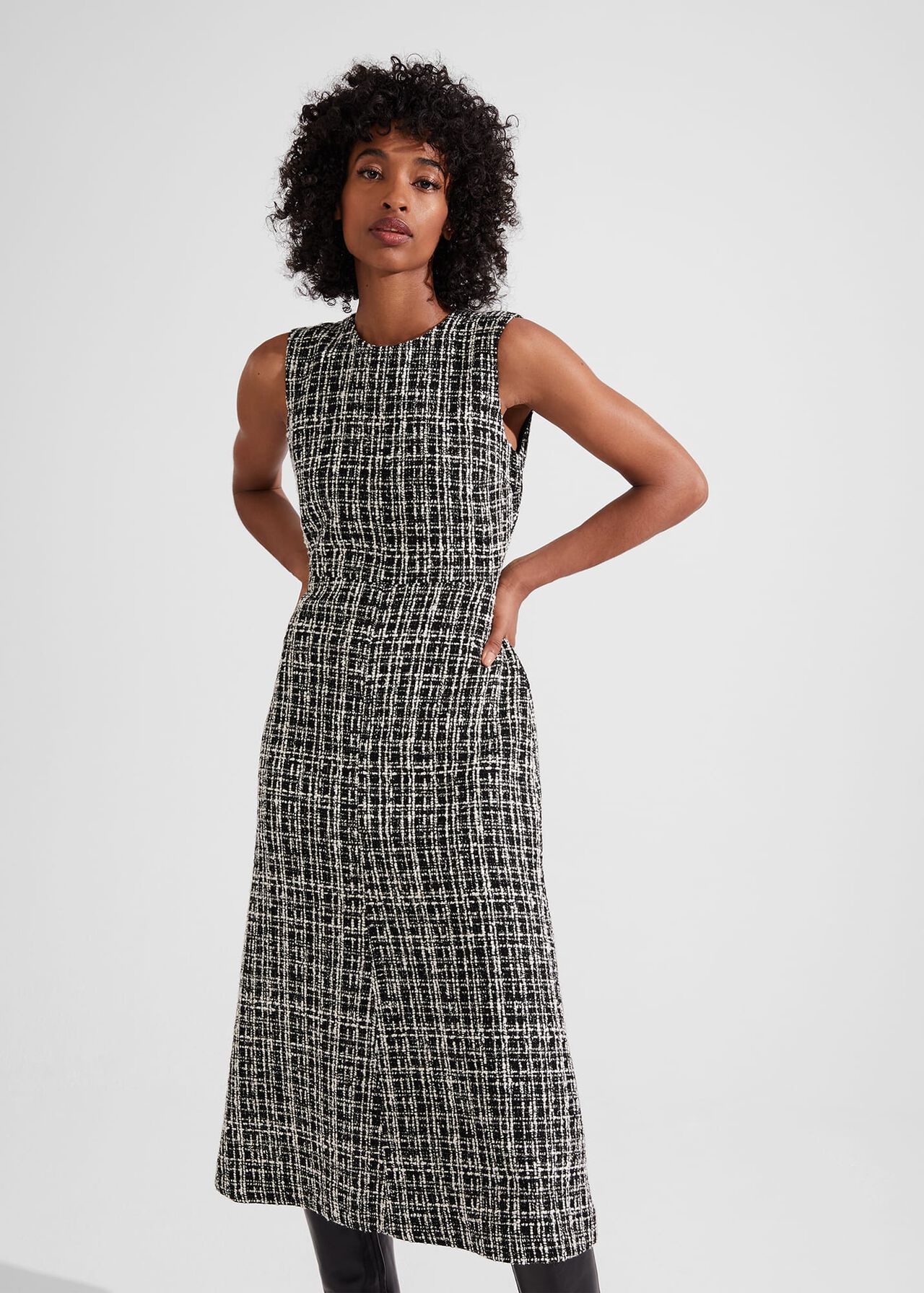 Adelaide Dress, Black Ivory, hi-res