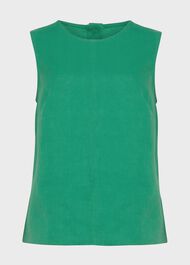 Halle Linen Top , Amazon Green, hi-res