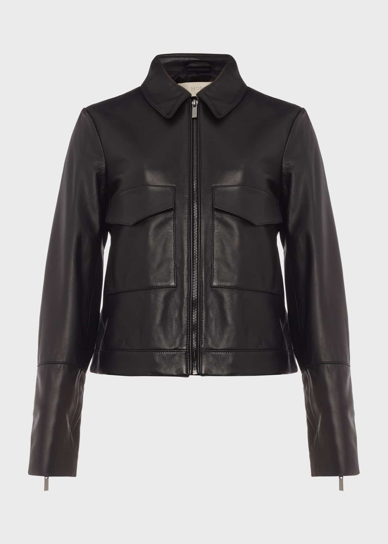 Elise Leather Jacket , Black, hi-res
