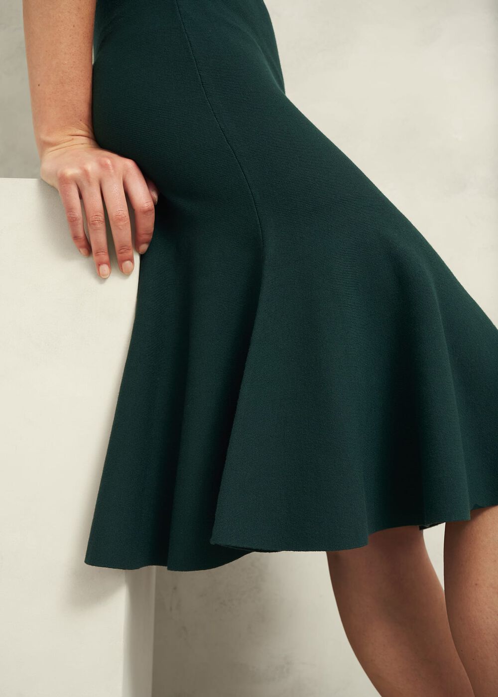 Abbie Knitted Dress, Samphire Green, hi-res