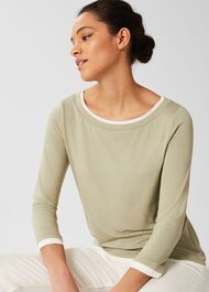 Delaney Top, Green Ivory, hi-res