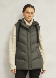 Sharni Sleeveless Puffer, Olive, hi-res
