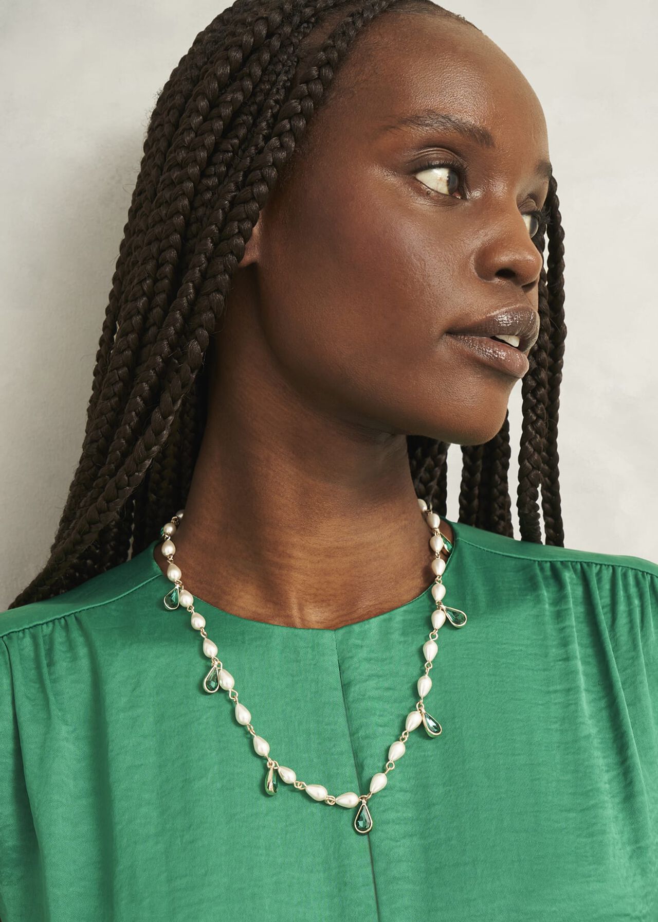 Laurie Necklace, Gold Green, hi-res