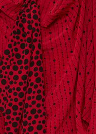 Maribella Silk Dress, Red Black, hi-res
