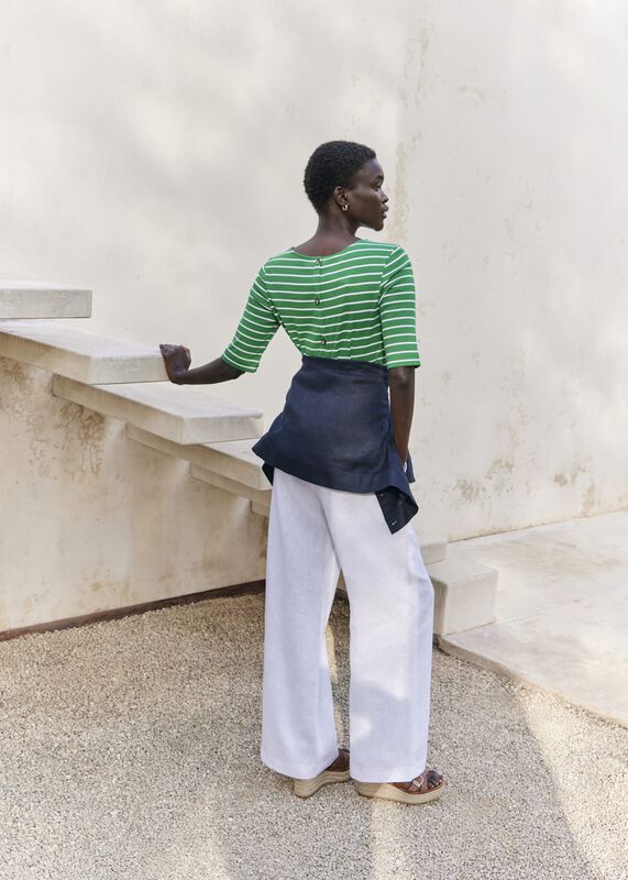 Katie Cotton Button Back Top