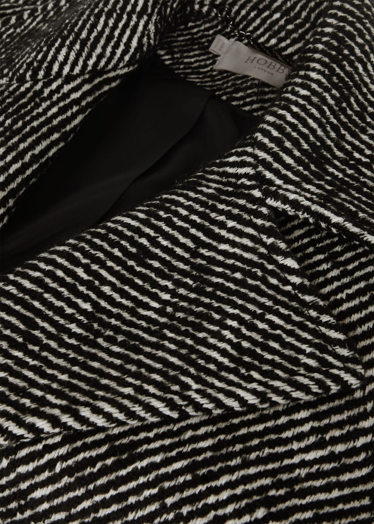 Gerrie Wrap Coat, Black White, hi-res