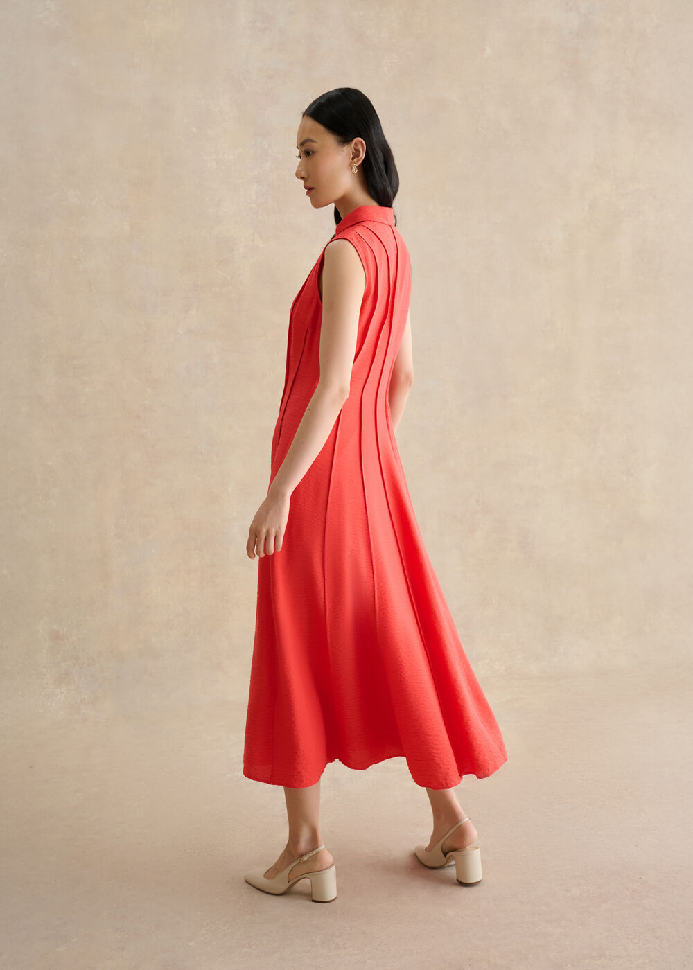 Burghley Shirt Dress, Calendula Red, hi-res