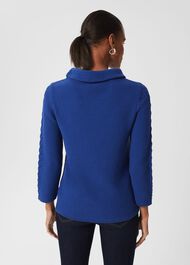 Camilla Cotton Jumper, Cobalt Blue, hi-res