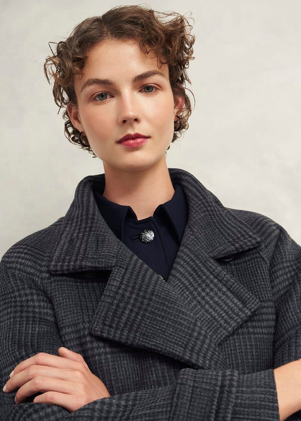 Peckworth Coat With Wool, Grey Multi, hi-res