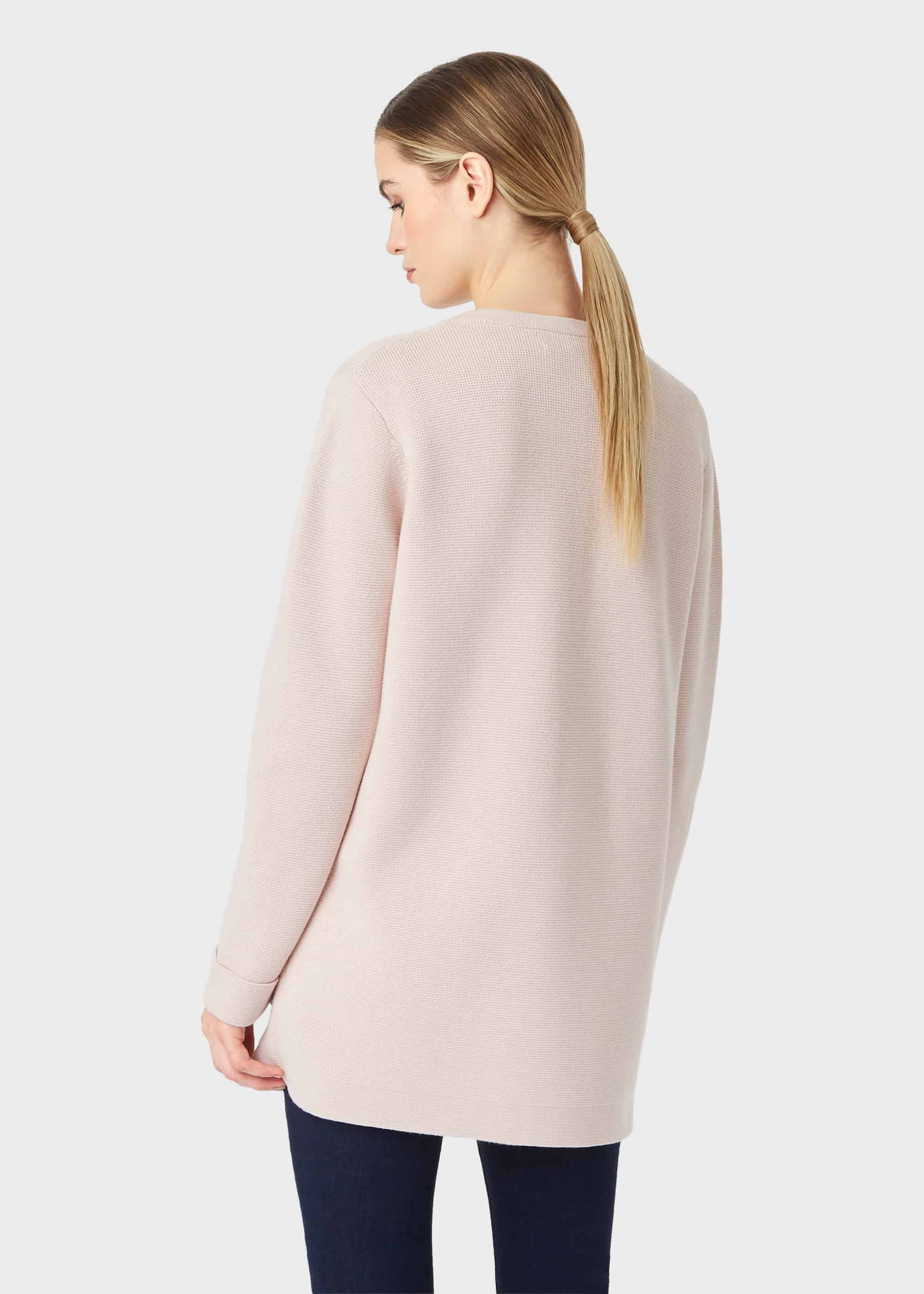 blush pink coatigan
