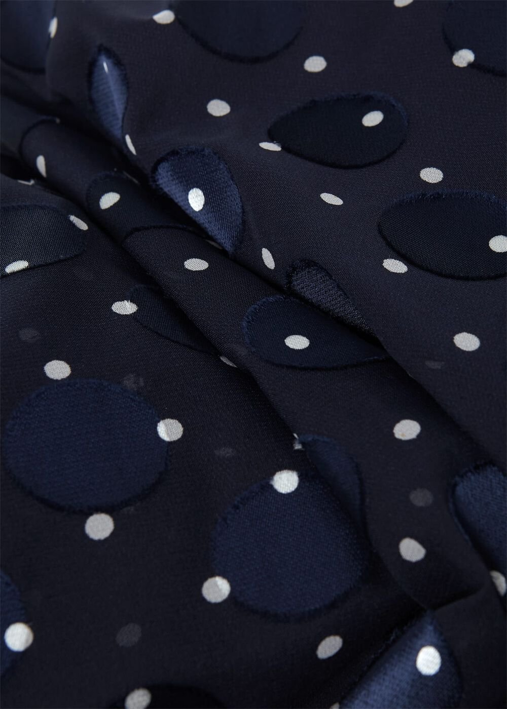 Ceira Spot Fit And Flare Dress, Navy Ivory, hi-res