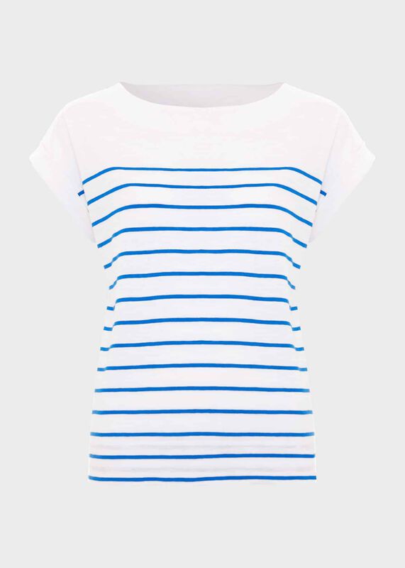 Alycia Cotton Slub Stripe T-Shirt