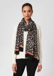 Caroline Scarf, Black Multi, hi-res
