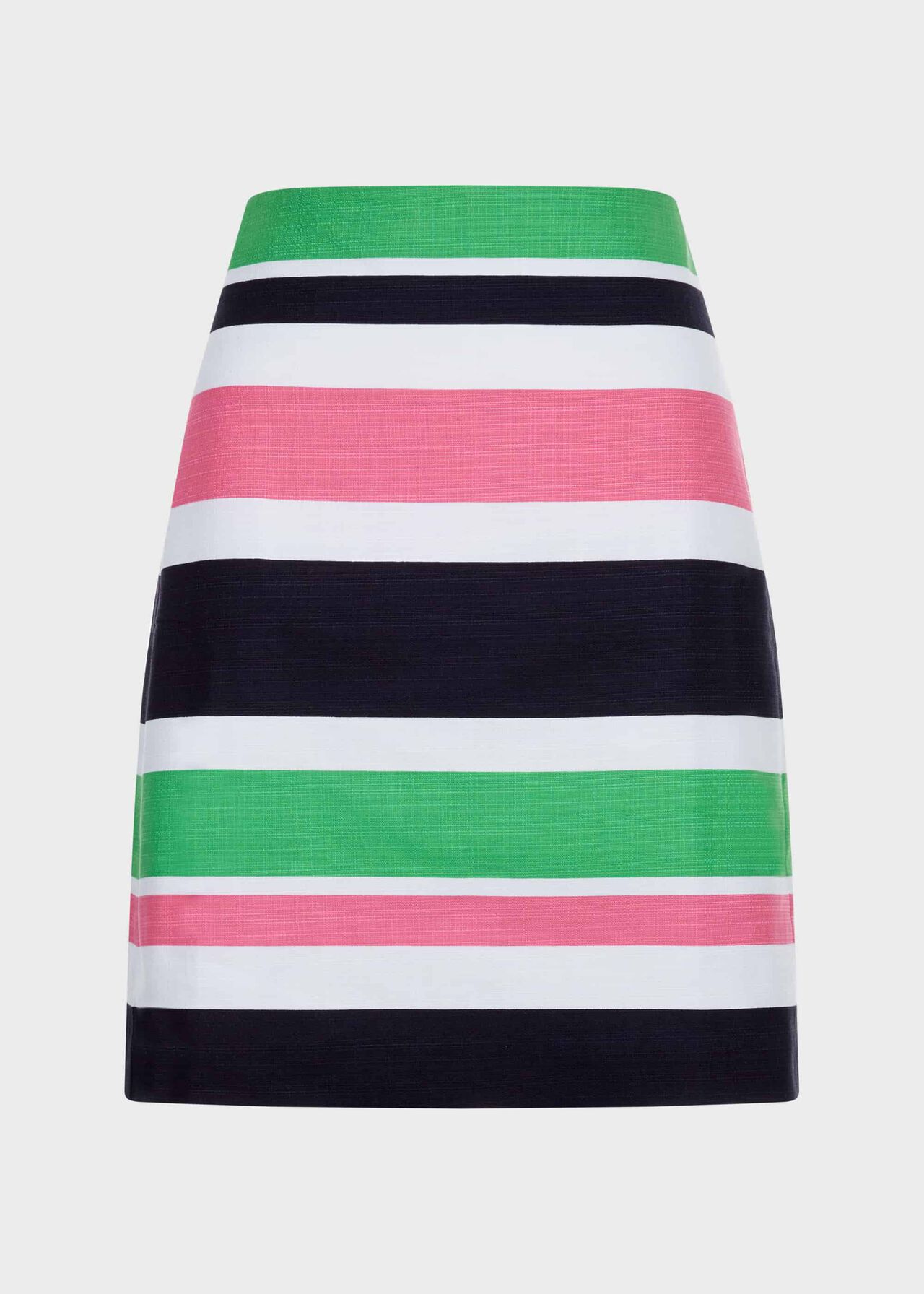 Alya Cotton Blend Stripe A Line Skirt, Multi, hi-res