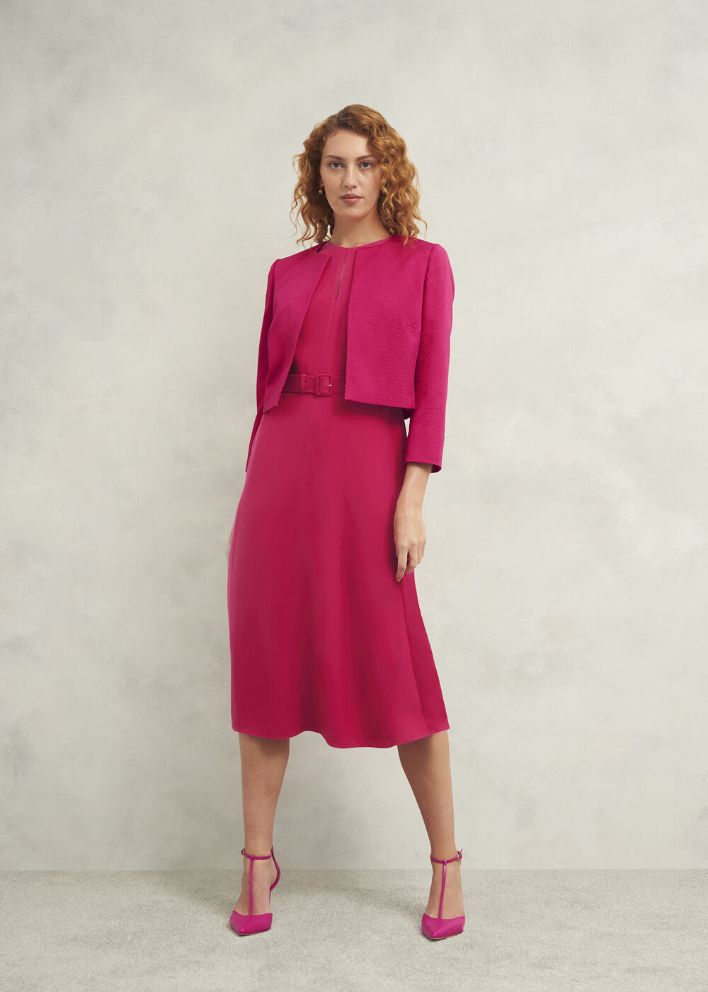 Elize Textured Jacket, Zinnia Pink, hi-res