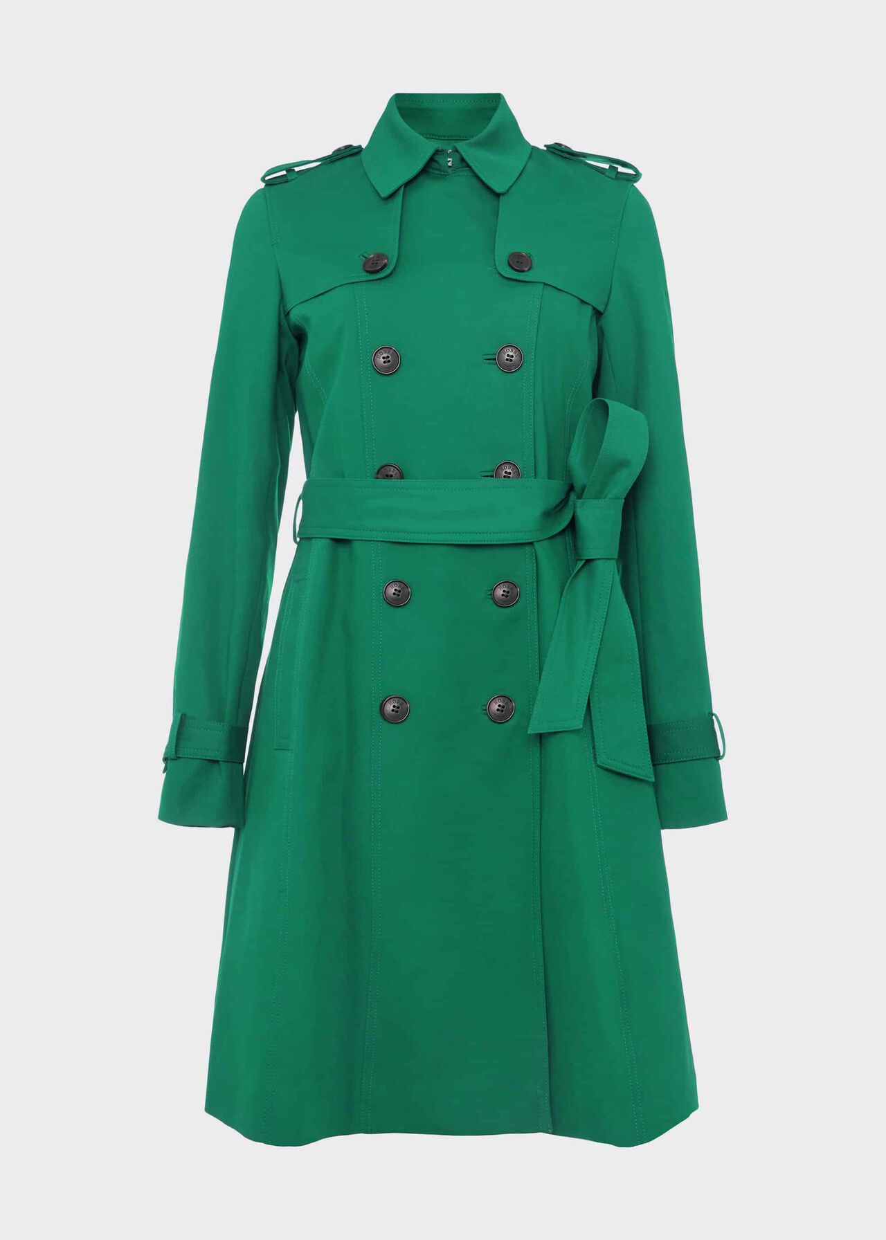 Saskia Water Resistant Trench Coat, Green, hi-res