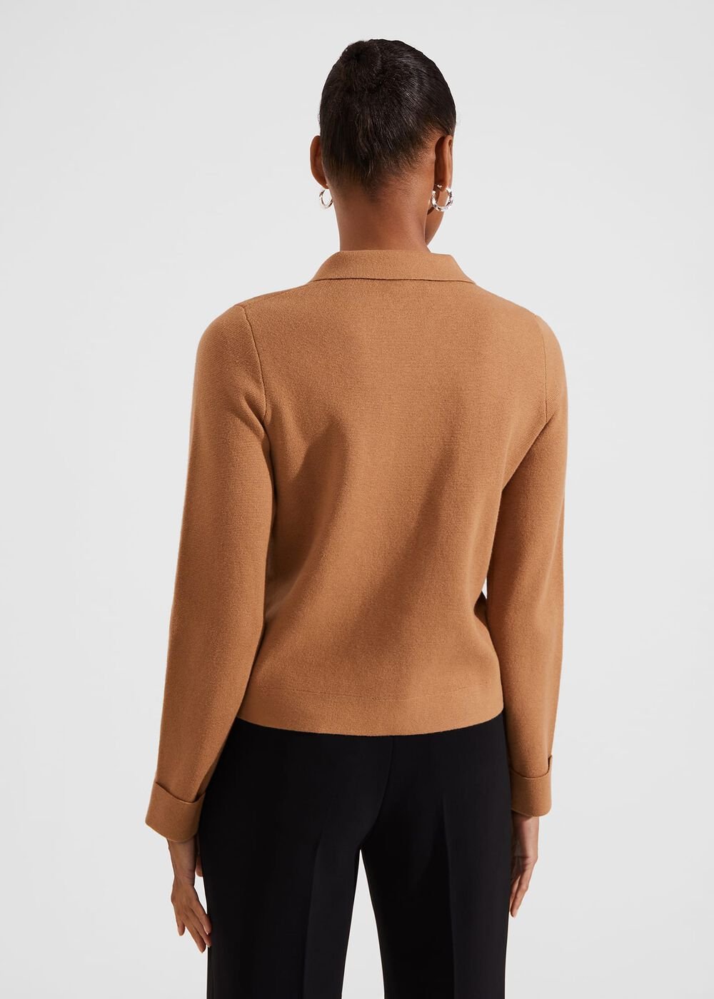 Mora Cotton Wool Knitted Jacket, Classic Camel, hi-res