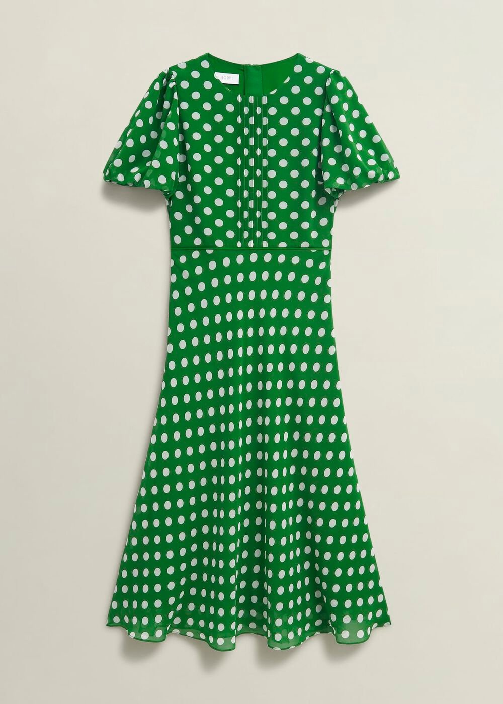 Dorothy Spot Dress, Green Ivory, hi-res