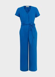 Aliya Linen Jumpsuit, Atlantic Blue, hi-res