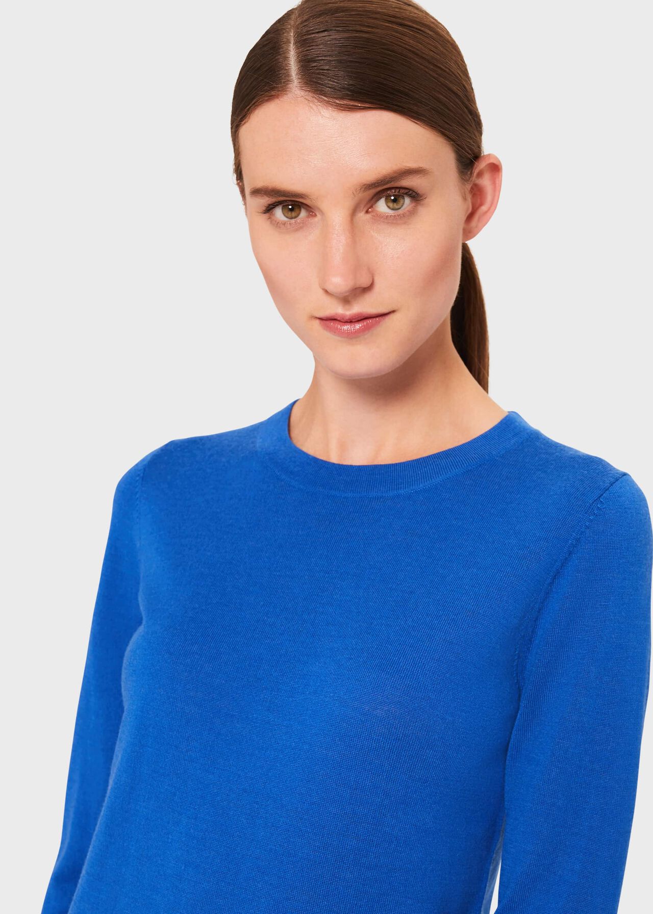 Penny Merino Wool Jumper, Cobalt, hi-res