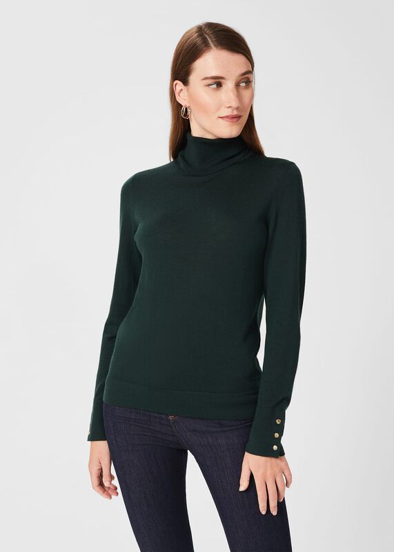 Lara Merino Wool Roll Neck Jumper