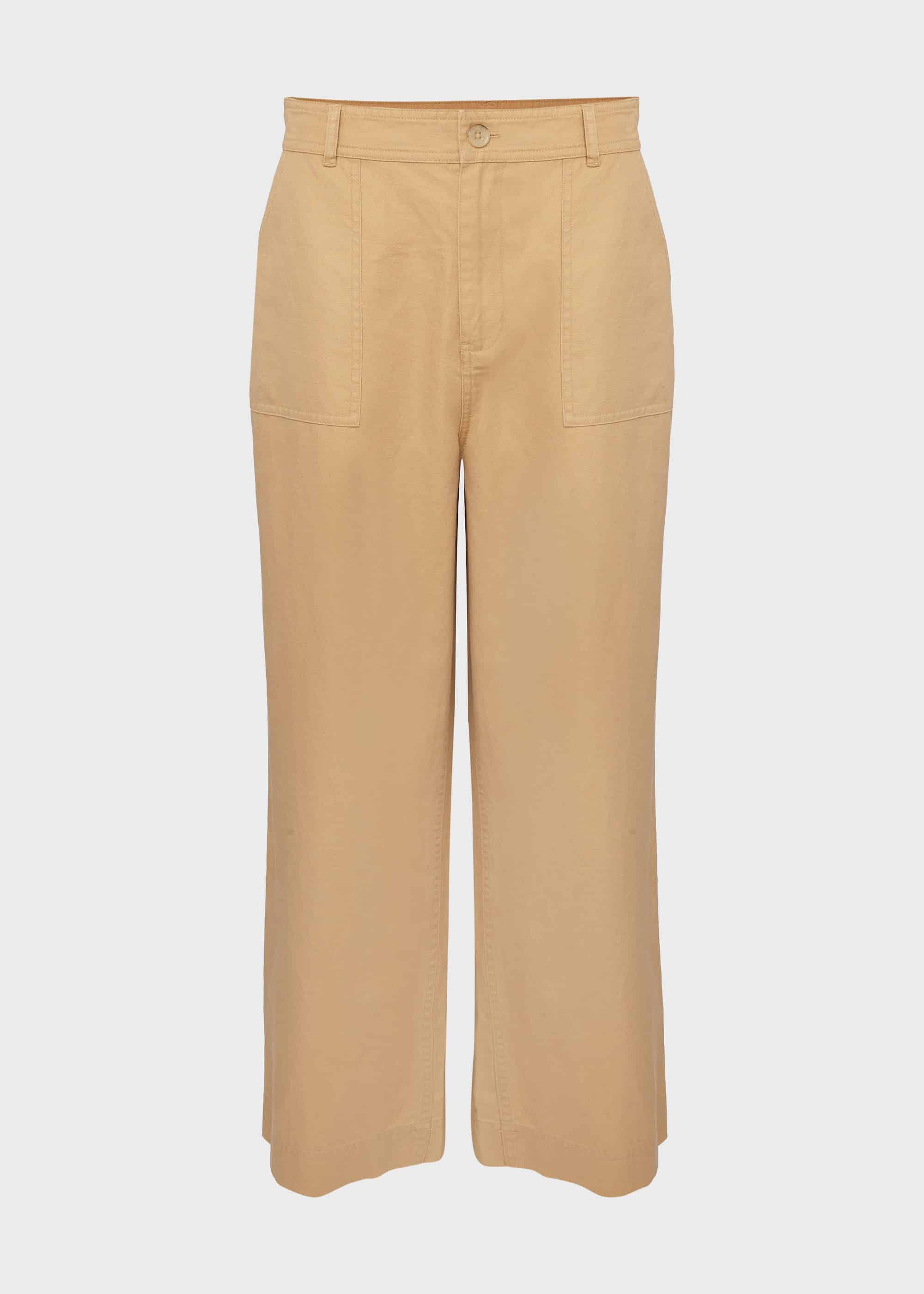 Wide leg neutral trousers Clearance