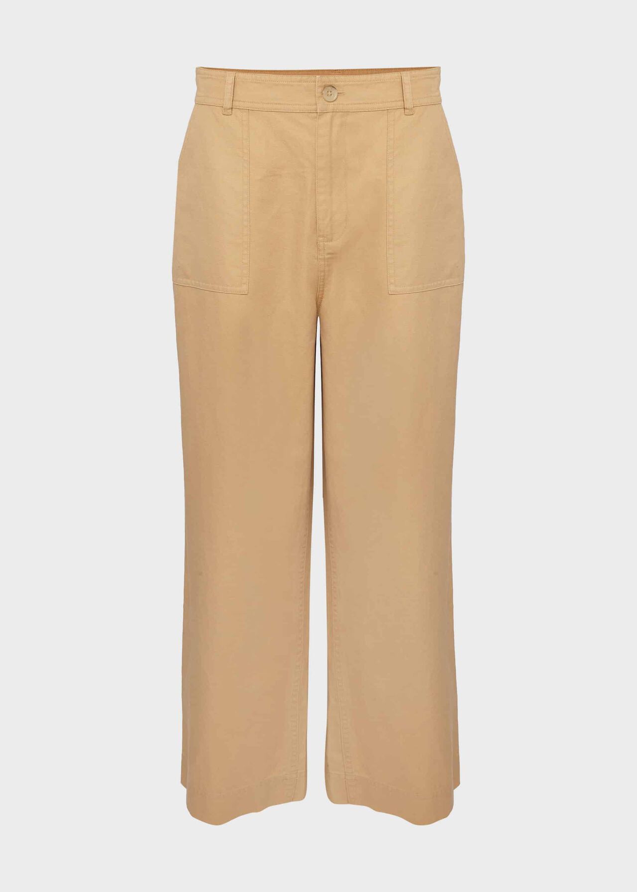 Luzia Wide Leg trousers With Linen, Neutral, hi-res