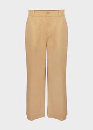 Luzia Wide Leg trousers With Linen, Neutral, hi-res