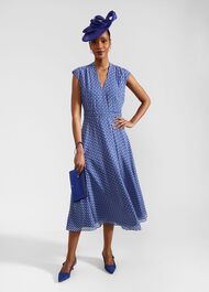 Hailey Midi Dress, Blue Multi, hi-res
