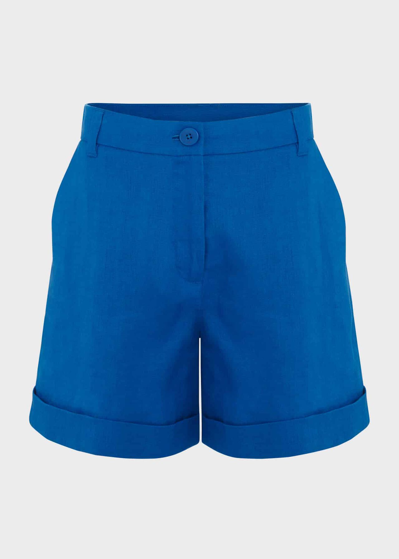 Lenna Linen Shorts, Atlantic Blue, hi-res