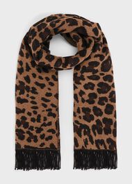 Zaria Leopard Scarf, Animal, hi-res