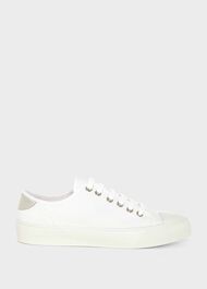 Bess Canvas Trainers, White, hi-res
