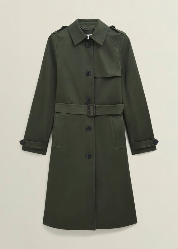 Petite Hallie Shower Resistant Trench Coat