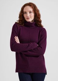 Aretha Jumper With Alpaca, Maroon Purple, hi-res