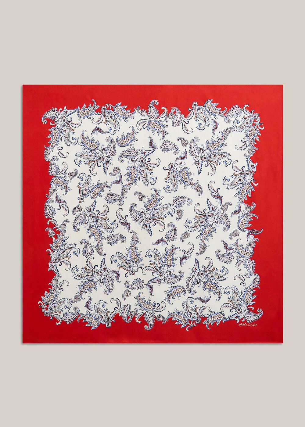 Bria Silk Scarf, Red Multi, hi-res